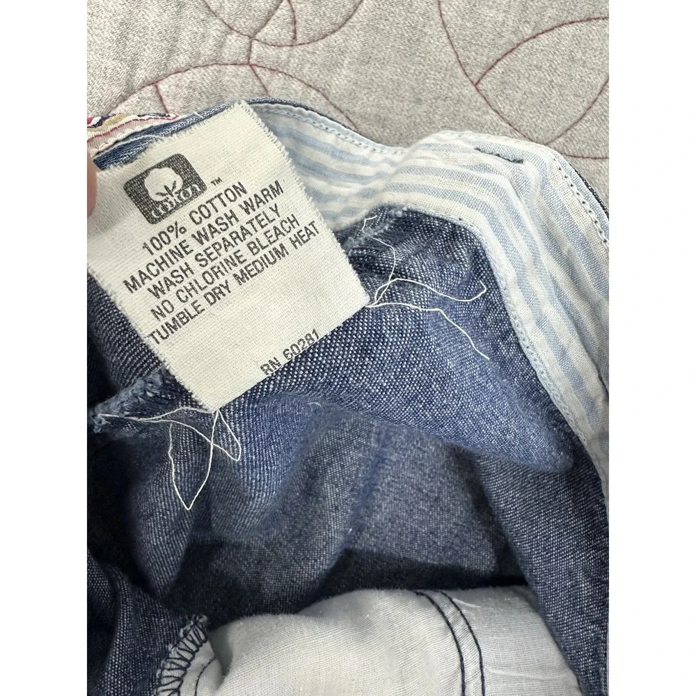 VTG Cherokee Baggy Denim Shorts Blue High Rise Pleated Vintage Mom Jean 90s / 14